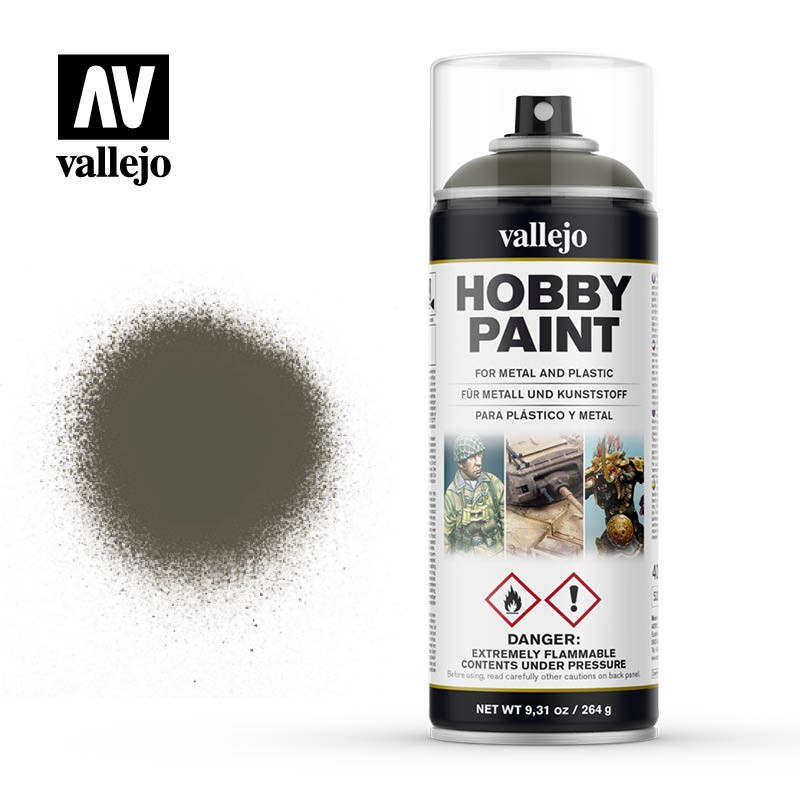 Pintura en spray camuflaje verde oliva 28003 Vallejo