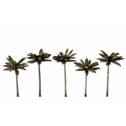 5 palmeras de 7,6 a 9,2 cm TR3597 Woodland Scenics