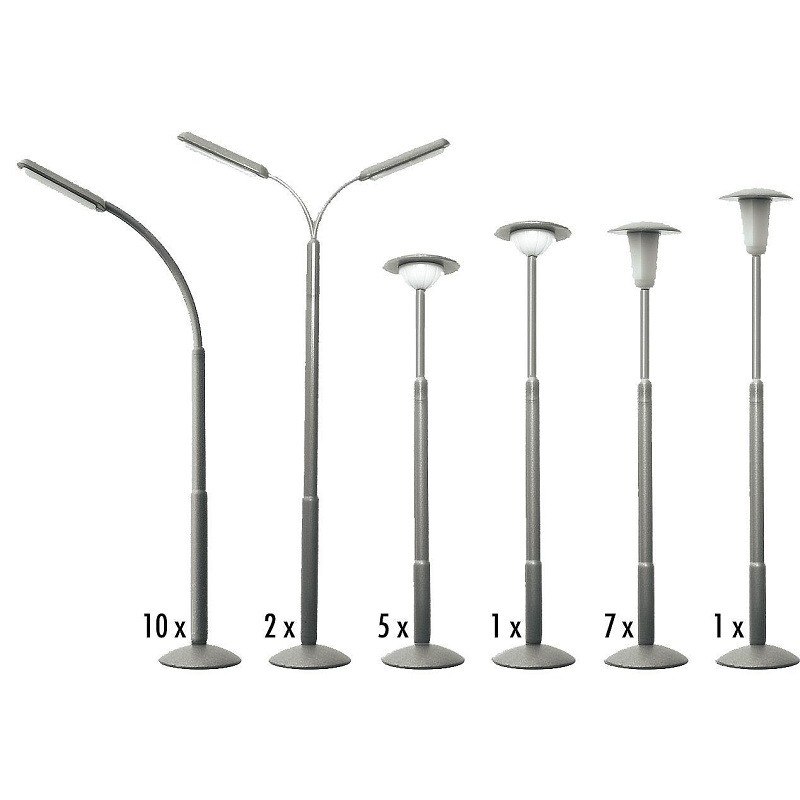 26 farolas decorativas (sin luz) 180538 Faller Escala H0