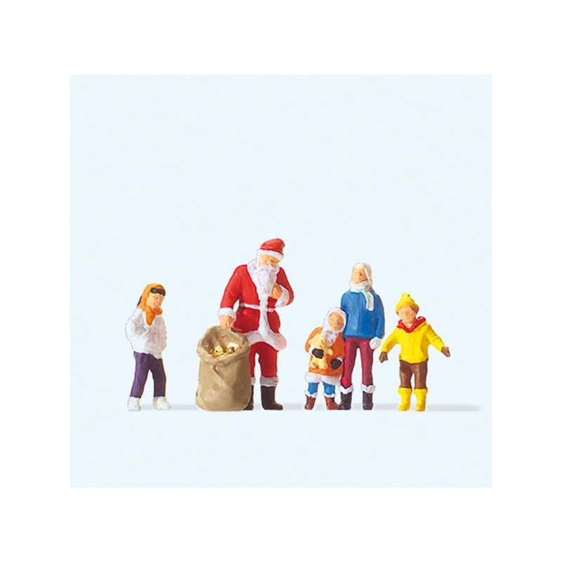 Papa Noel con niños 29098 Preiser Escala H0
