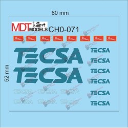 *22 calcas de logotipos TECSA y Macosa CH0-071 MDT Models Escala H0