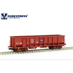 Vagón Fas, Transfesa, de bordes altos S067033 Sudexpress Escala H0