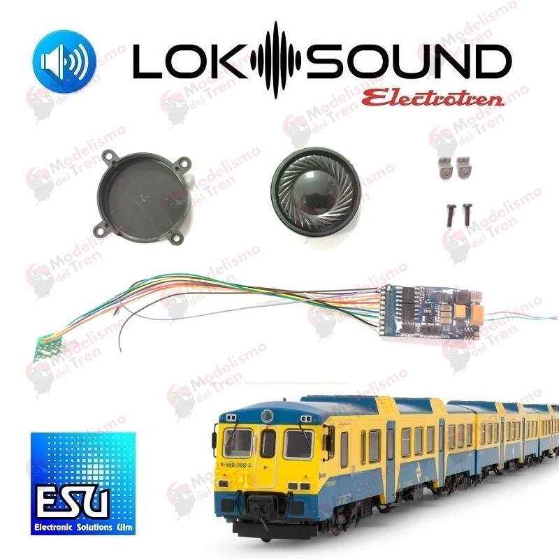 Decoder sonido ESU Loksound 8 pins para 592 "Camello" Electrotren Escala H0