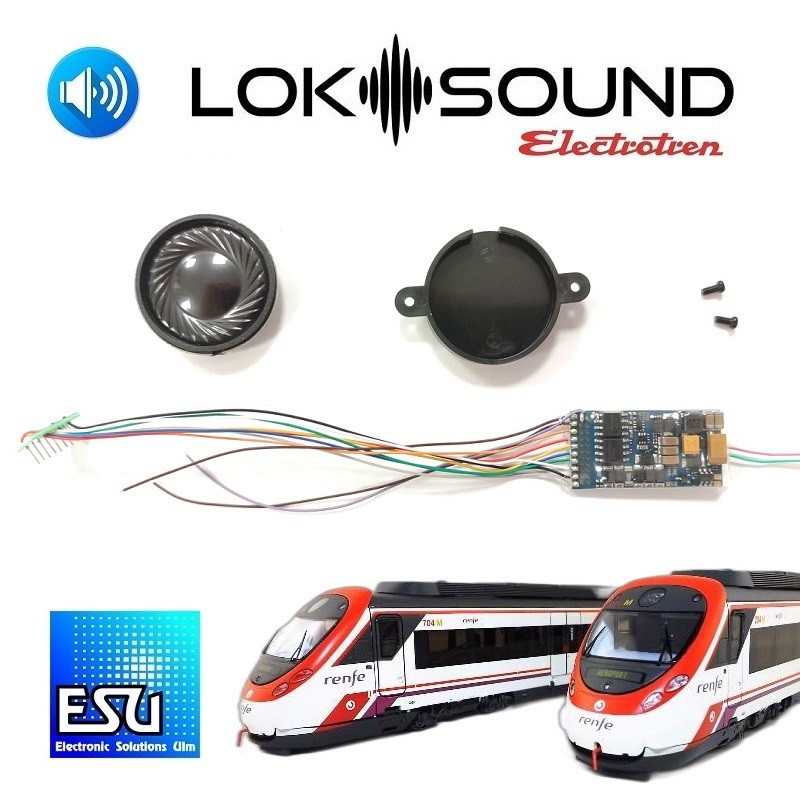 Decoder sonido ESU Loksound 8 pins para 464 "Civia" Electrotren Escala H0