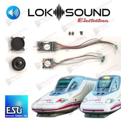 Set decoders sonido ESU Loksound + FX 8 pins para AVE "Pato" S102/112 Electrotren Escala H0