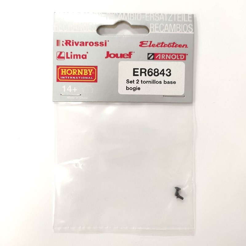Set 2 tornillos (de base bogie) ER6843 para locomotora 353/354 Talgo Electrotren Escala H0