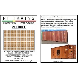 150 calcas indicativos material explosivo 200001 PT Trains Escala H0