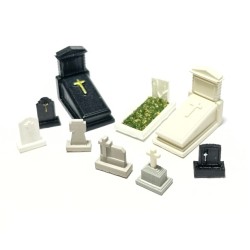 Cementerio con tumbas cristianas 211051 N-Train Escala N