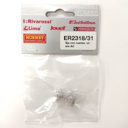 Eje con ruedas, sin aro, AC ER2318/31 para locomotora 352 Electrotren Escala H0