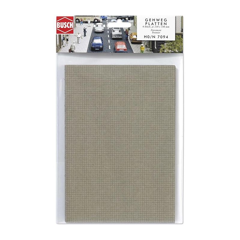 6 placas de losas para acera 7094 Busch