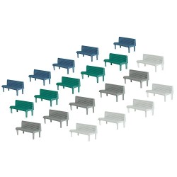 20 bancos 180441 Faller Escala H0