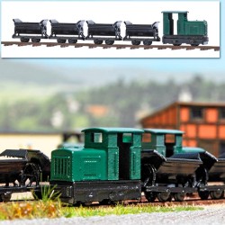 Tren minero con vías 8070 Busch Escala N