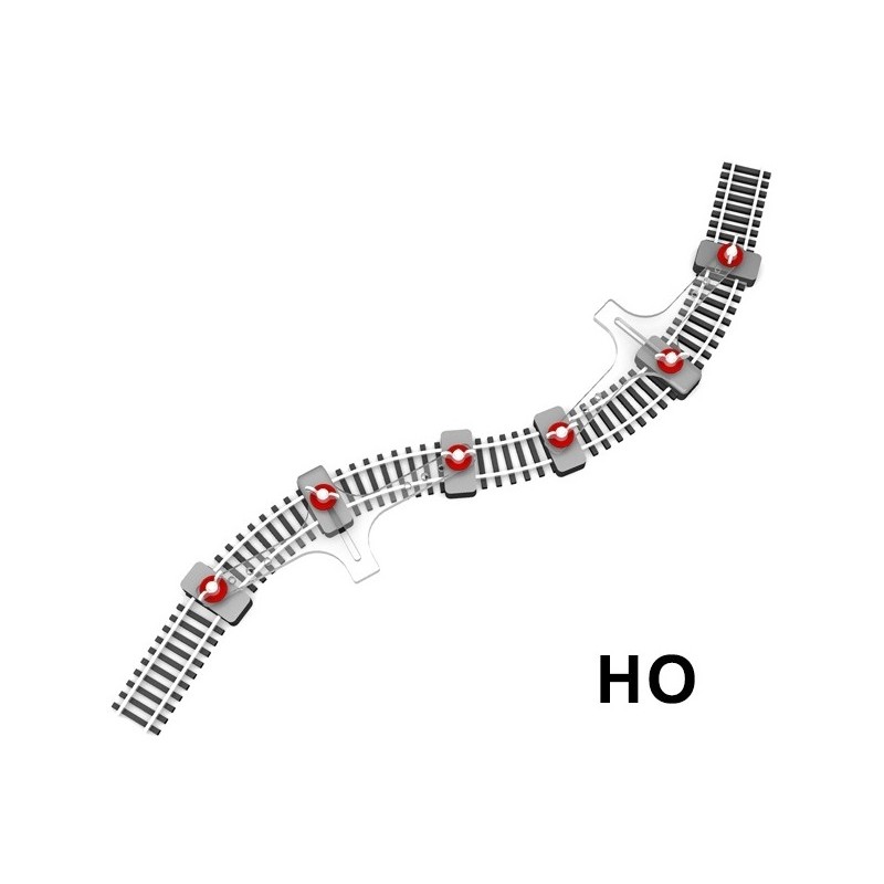 2x Herramientas sujeccion y ajuste de vias flexibles FT-H0-01 PROSES Escala H0