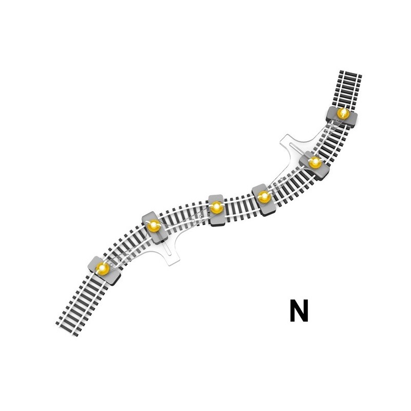 2x Herramientas sujeccion y ajuste de vias flexibles FT-N01 PROSES Escala N