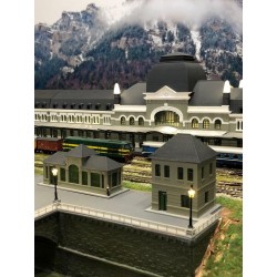 Edificios entrada estación de Canfranc KMC-04 MDT Models Escala N