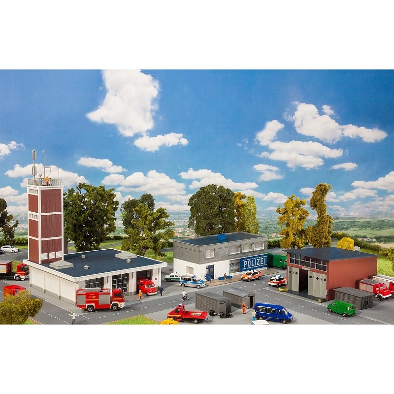 Set edificios emergencias 190083 Faller Escala H0