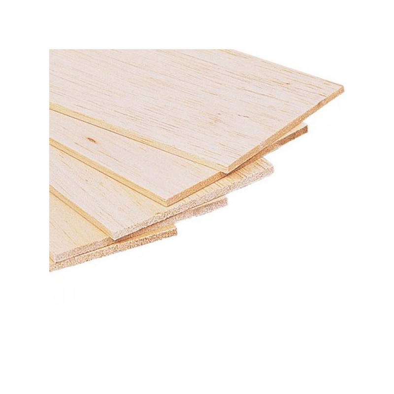 Plancha de madera de balsa 1000x100x1,5 mm 35302 DISMOER