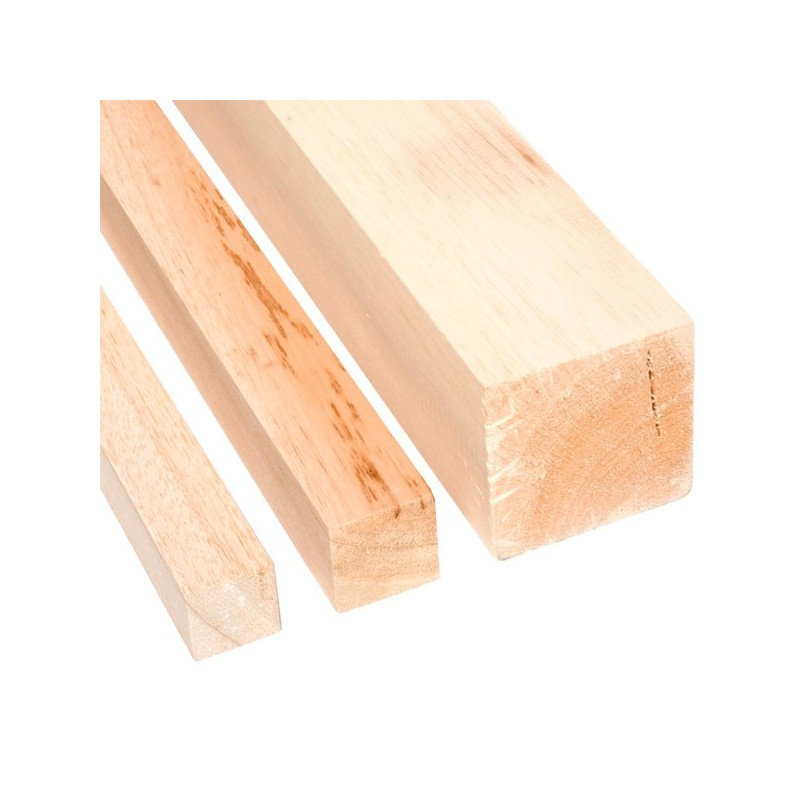 Listón de madera de balsa 3 x 3 mm (1 metro) 35408 DISMOER