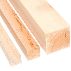Listón de madera de balsa 4 x 4 mm (1 metro) 35414 DISMOER