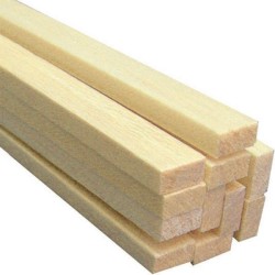 Listón de madera de balsa 2 x 5 mm (1 metro) 35404 DISMOER