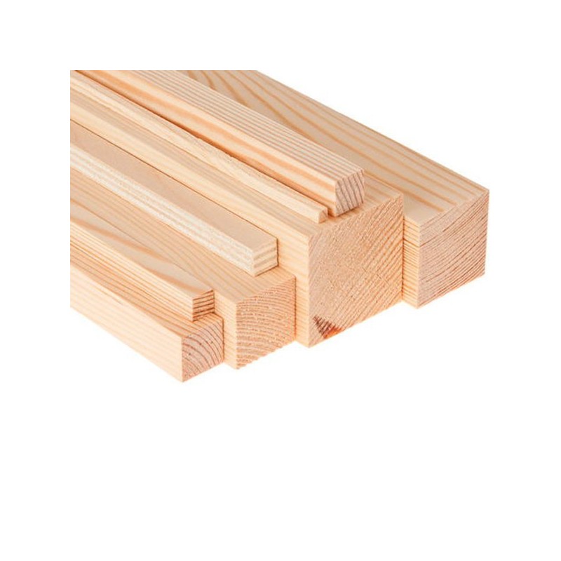 Listón de pino 8 x 8 mm (1 metro) 35519 DISMOER