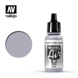 Pintura Acrílica RLM01 Plata (metalizado) 71063 Vallejo Model Air