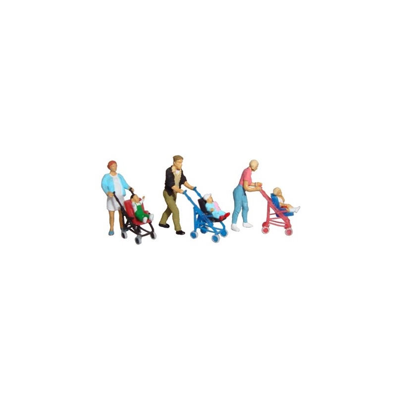 Papas con carros y niños 4032 Aneste Escala H0