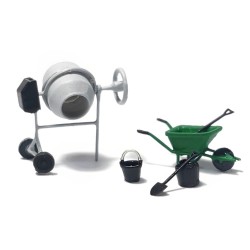 Pack con hormigonera gris 211042 N-Train Escala N