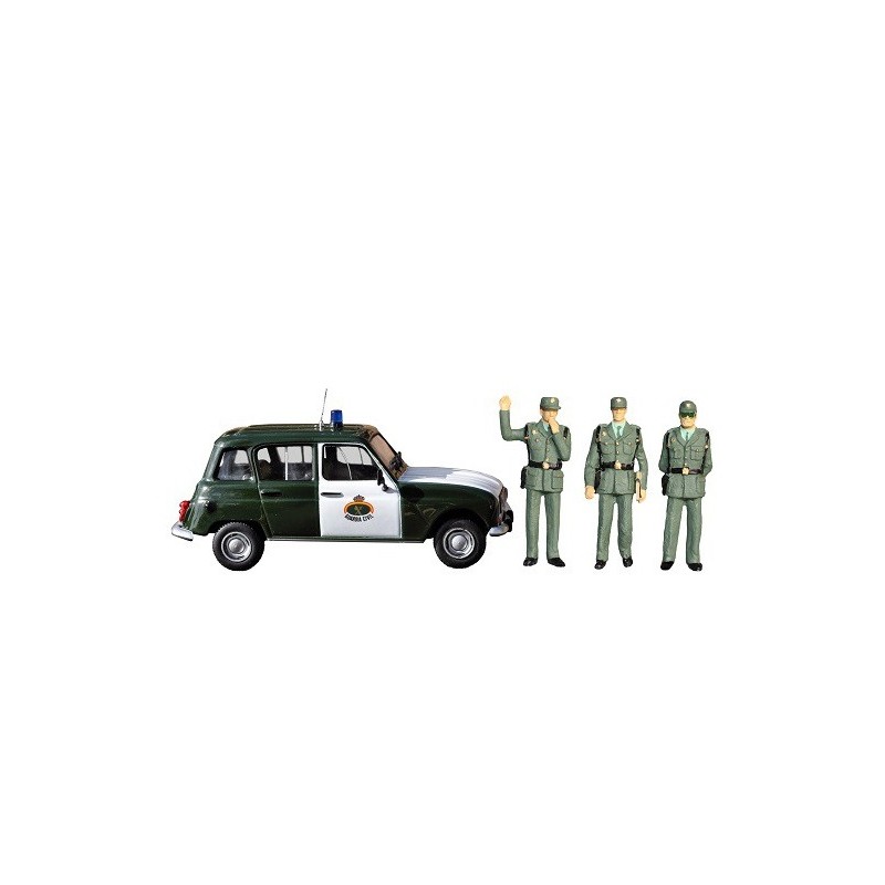 Guardia civil de tráfico con Renault 4L 4274 ANESTE Escala H0