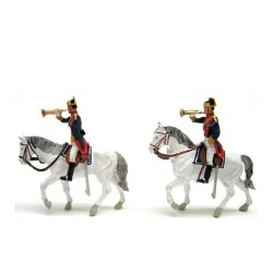 Guardia civil de gala a caballo, trompetas 4435 ANESTE Escala H0