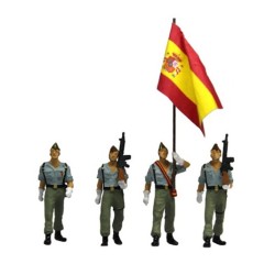 Legionarios con bandera desfilando 4531 Aneste Escala H0