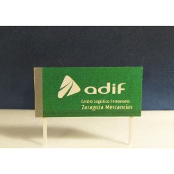 Cartel Acceso Terminal Mercancías Zaragoza TL012 MDT Models Escala N