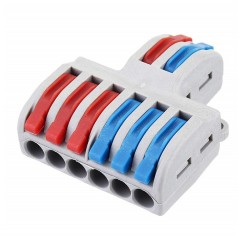 Conector rápido "push-in" (2 polos) 2 entradas y 6 salidas AER011 MDT Models