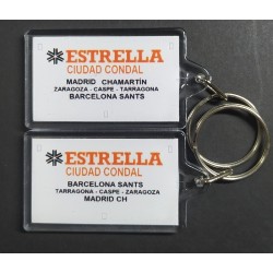 Llavero placa destino "Estrella Ciudad Condal" (Madrid - Barcelona) LLV003 MDT Models
