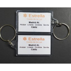 Llavero placa destino "Estrella Costa de la Luz" (Madrid - Cádiz) LLV004 MDT Models