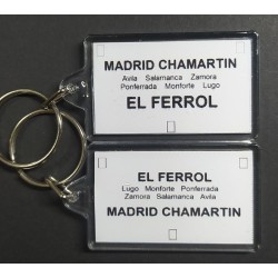 Llavero placa destino "Expreso Ferrol - Madrid" LLV007 MDT Models