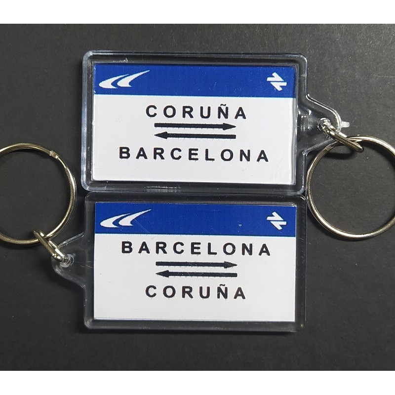 Llavero placa destino GL "Coruña - Barcelona" LLV008 MDT Models