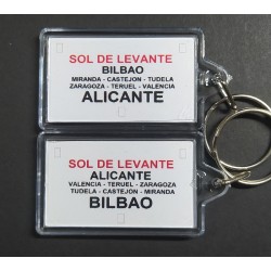 Llavero placa destino "Sol de Levante" (Alicante - Bilbao) LLV009 MDT Models