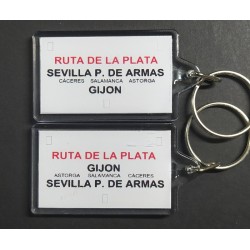 Llavero placa destino "Ruta de la Plata" (Sevilla - Gijón) LLV016 MDT Models