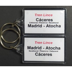 Llavero placa destino "Tren Lince" (Madrid - Cáceres) LLV021 MDT Models