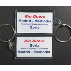 Llavero placa destino "Río Duero" (Madrid - Soria) LLV023 MDT Models