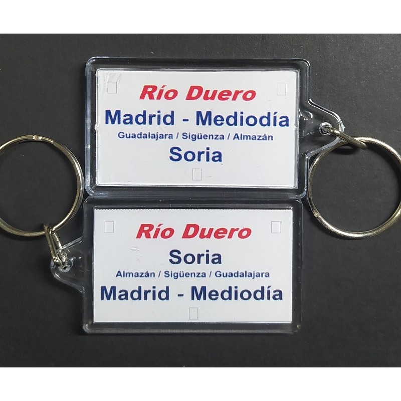 Llavero placa destino "Río Duero" (Madrid - Soria) LLV023 MDT Models