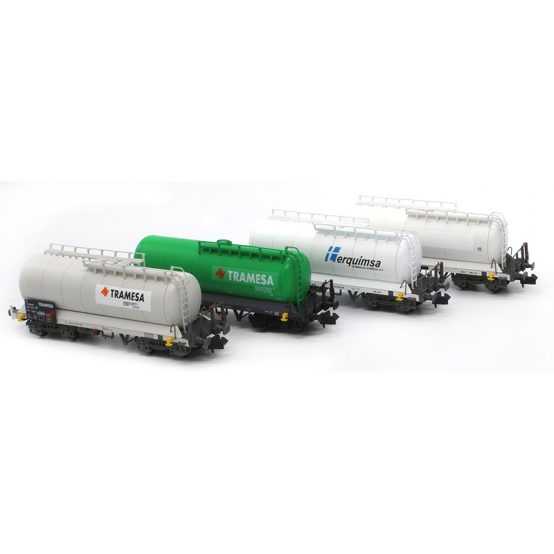 Set 4 Cisternas Tren de Estireno RENFE N71021 MfTrain Escala N