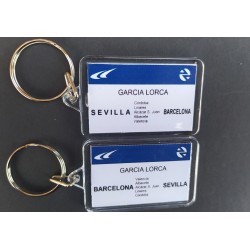 Llavero placa destino GL "Garcia Lorca" (Sevilla - Barcelona LLV034 MDT Models