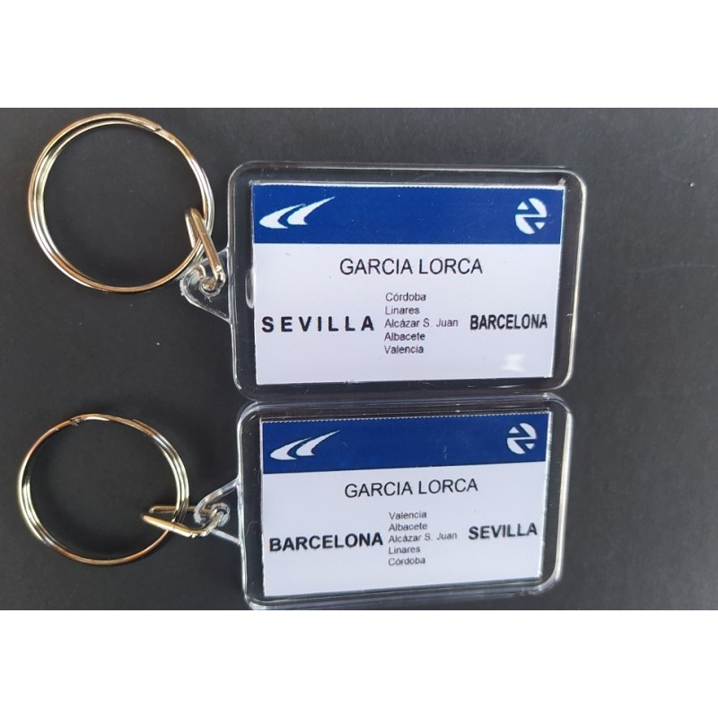 Llavero placa destino GL "Garcia Lorca" (Sevilla - Barcelona LLV034 MDT Models