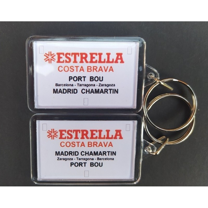 Llavero placa destino "Estrella Costa Brava" (Madrid - Cerbere) LLV006 MDT Models