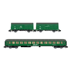 Set ADIF, 2 vagones J2 y 1 coche SSV-500 HN6576 Arnold Escala N