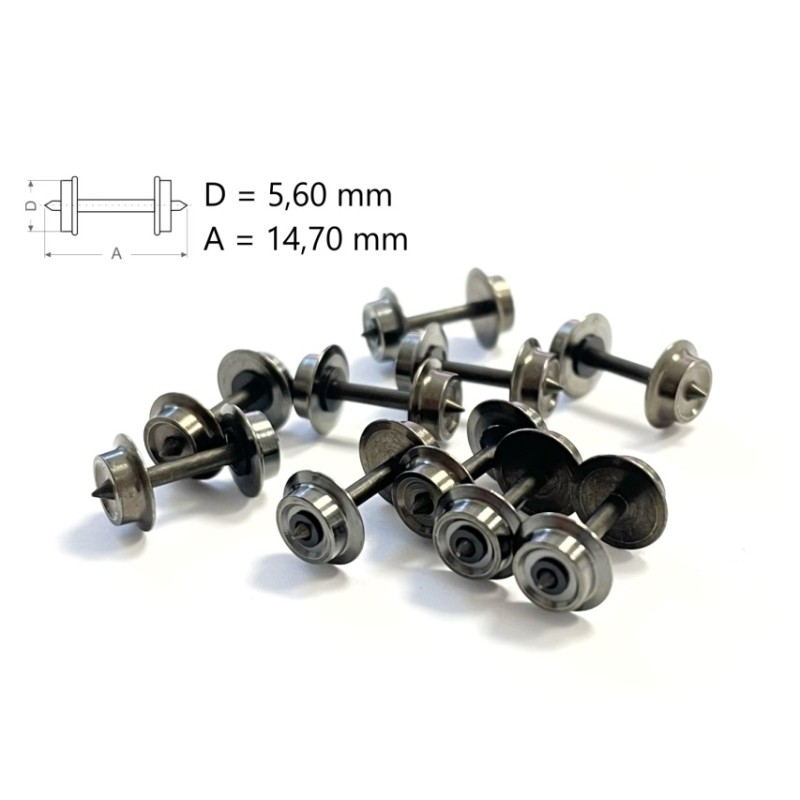10 ejes D5.6mm A14.7mm para Lima 17103 N-Train Escala N