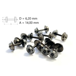 10 ejes D6.2mm A14.0mm para Roco y Ktrain 17106 N-Train Escala N