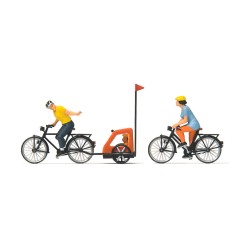 Familia en bici 10636 PREISER Escala H0